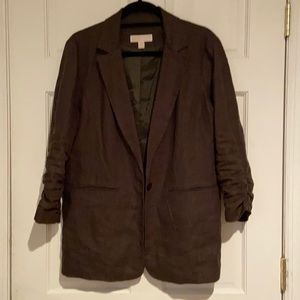 Ruched sleeve blazer Michale Kors
